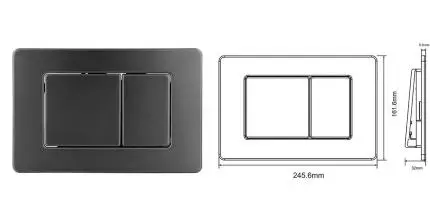 Кнопка смыва «AQUAme» AQM4112GM металл серая матовая Кнопка смыва «AQUAme» AQM4112GM металл серая матовая