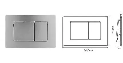 Кнопка смыва «AQUAme» AQM4112S металл сатин Кнопка смыва «AQUAme» AQM4112S металл сатин