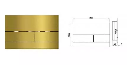 Кнопка смыва «AQUAme» AQM4117BG металл шлифованное золото Кнопка смыва «AQUAme» AQM4117BG металл шлифованное золото