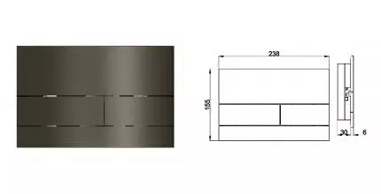 Кнопка смыва «AQUAme» AQM4117GM металл серая матовая Кнопка смыва «AQUAme» AQM4117GM металл серая матовая