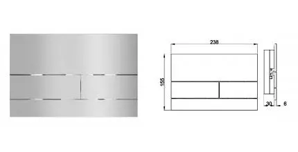 Кнопка смыва «AQUAme» AQM4117S металл сатин