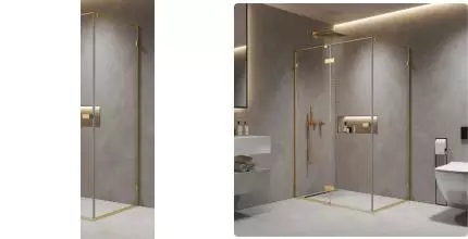 Боковая панель «AQUAme» AQM7409-3-9 90/200 прозрачная/шлифованное золото универсальная Боковая панель «AQUAme» AQM7409-3-9 90/200 прозрачная/шлифованное золото универсальная