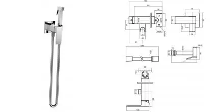 Смеситель с гигиеническим душем «AQUAme» Savona AQM6817CR хром Смеситель с гигиеническим душем «AQUAme» Savona AQM6817CR хром