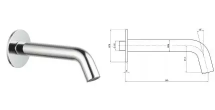 Излив к смесителю «AQUAme» AQM8302CR 18 хром Излив к смесителю «AQUAme» AQM8302CR 18 хром