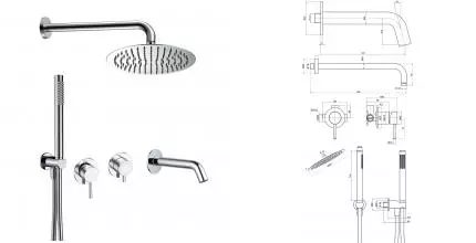 Душевая система «AQUAme» AQM8408CR хром Душевая система «AQUAme» AQM8408CR хром