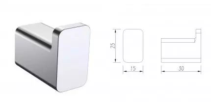Крючок «AQUAme» Tivoli AQM7301CR на стену хром