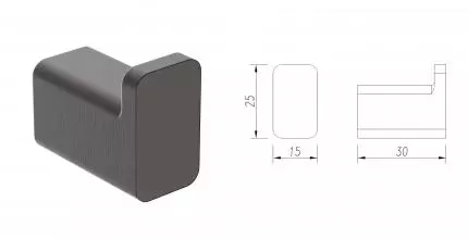 Крючок «AQUAme» Tivoli AQM7301GM на стену оружейная сталь