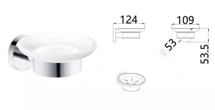 Мыльница «AQUAme» Trento AQM7211CR на стену хром