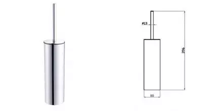 Ёршик для унитаза «AQUAme» Trento AQM7215CR напольный хром