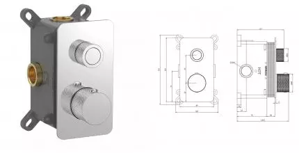 Смеситель для душа «AQUAme» AQM8810CR с термостатом хром Смеситель для душа «AQUAme» AQM8810CR с термостатом хром