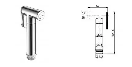 Ручная гигиеническая лейка «AQUAme» AQM8511CR хром Ручная гигиеническая лейка «AQUAme» AQM8511CR хром