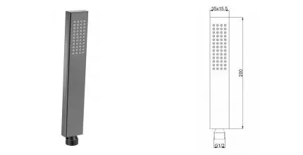 Ручная лейка «AQUAme» Savona AQM8512GM оружейная сталь Ручная лейка «AQUAme» Savona AQM8512GM оружейная сталь