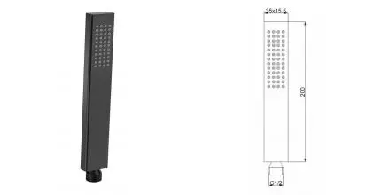 Ручная лейка «AQUAme» Savona AQM8512MB чёрная матовая Ручная лейка «AQUAme» Savona AQM8512MB чёрная матовая