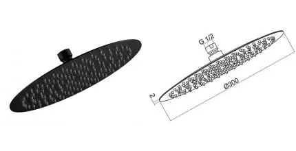 Верхний душ «AQUAme» AQM8605MB чёрный матовый Верхний душ «AQUAme» AQM8605MB чёрный матовый