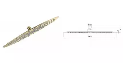 Верхний душ «AQUAme» AQM8606BG шлифованное золото Верхний душ «AQUAme» AQM8606BG шлифованное золото