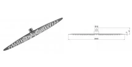 Верхний душ «AQUAme» AQM8606GM оружейная сталь Верхний душ «AQUAme» AQM8606GM оружейная сталь