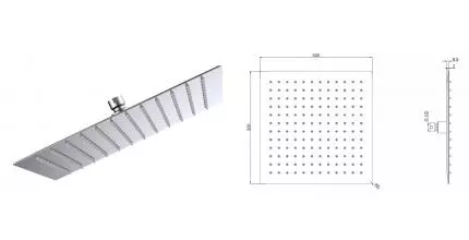 Верхний душ «AQUAme» AQM8607CR хром Верхний душ «AQUAme» AQM8607CR хром