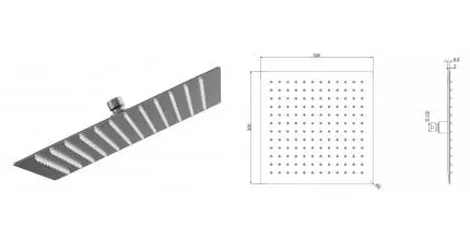 Верхний душ «AQUAme» AQM8607GM оружейная сталь Верхний душ «AQUAme» AQM8607GM оружейная сталь