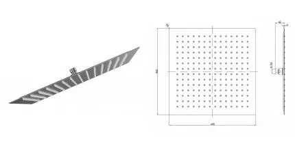 Верхний душ «AQUAme» AQM8608GM оружейная сталь Верхний душ «AQUAme» AQM8608GM оружейная сталь