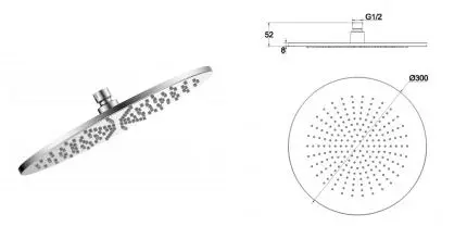 Верхний душ «AQUAme» AQM8609CR хром Верхний душ «AQUAme» AQM8609CR хром