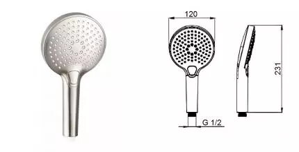 Ручная лейка «AQUAme» AQM8510BN шлифованный никель Ручная лейка «AQUAme» AQM8510BN шлифованный никель