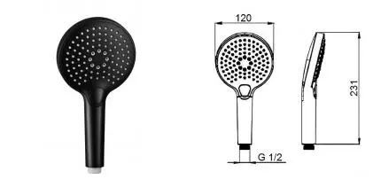 Ручная лейка «AQUAme» AQM8510MB чёрная матовая Ручная лейка «AQUAme» AQM8510MB чёрная матовая