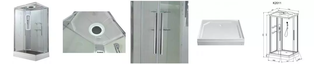 Душевая кабина «AvaCan» K2011LED 110/90 низкий поддон прозрачная/белая с гидромассажем с электрикой правая, левая, универсальная Душевая кабина «AvaCan» K2011LED 110/90 низкий поддон прозрачная/белая с гидромассажем с электрикой правая, левая, универсальная