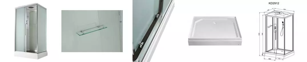 Душевая кабина «AvaCan» KD2912 120/90 низкий поддон матовая/белая правая, левая, универсальная