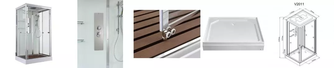 Душевая кабина «AvaCan» V2011 110/90 низкий поддон прозрачная/белая