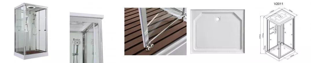 Душевая кабина «AvaCan» V2011LED 110/90 низкий поддон прозрачная/белая с гидромассажем с электрикой Душевая кабина «AvaCan» V2011LED 110/90 низкий поддон прозрачная/белая с гидромассажем с электрикой