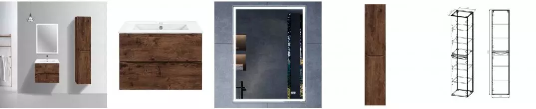 Мебель для ванной подвесная «Vincea» Mia Slim 60 R.Wood Мебель для ванной подвесная «Vincea» Mia Slim 60 R.Wood