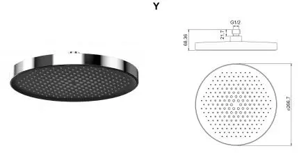 Верхний душ «Whitecross» Y Y1302CR хром Верхний душ «Whitecross» Y Y1302CR хром