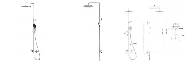 Душевая система «Whitecross» Y Y1244TOPNIB брашированный никель