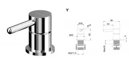Смеситель для скрытого монтажа «Whitecross» Y Y1214CR хром