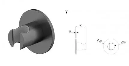 Держатель для душа «Whitecross» Y Y1016AT антрацит