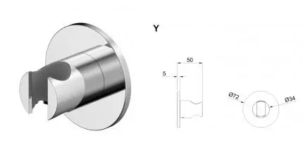 Держатель для душа «Whitecross» Y Y1016CR хром
