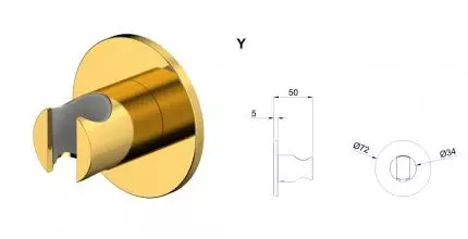 Держатель для душа «Whitecross» Y Y1016GL золото