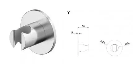 Держатель для душа «Whitecross» Y Y1016NIB брашированный никель
