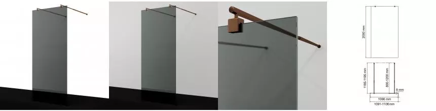 Vechte 60W46RG-TG Душевая перегородка · Vechte, WasserKRAFT, 60W46RG-TG Vechte 60W46RG-TG Душевая перегородка · Vechte, WasserKRAFT, 60W46RG-TG