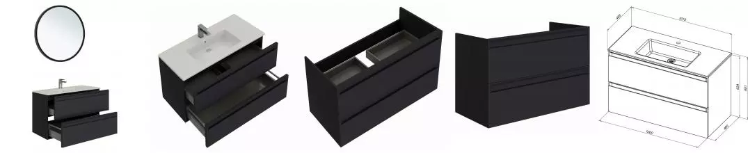 Мебель для ванной подвесная «Allen Brau» Eclipse 2.0 100 anthracite matt Мебель для ванной подвесная «Allen Brau» Eclipse 2.0 100 anthracite matt