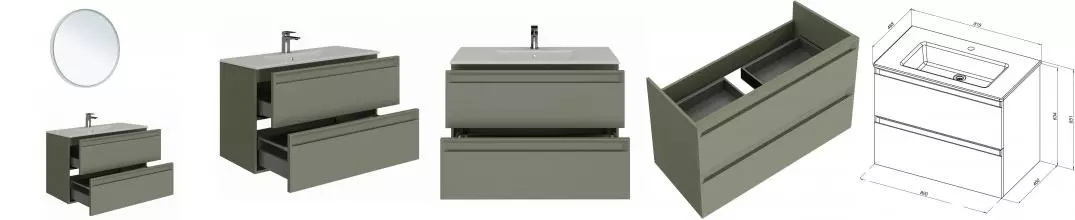 Мебель для ванной подвесная «Allen Brau» Eclipse 2.0 80 cement grey matt Мебель для ванной подвесная «Allen Brau» Eclipse 2.0 80 cement grey matt