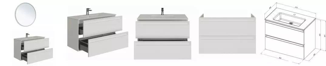 Мебель для ванной подвесная «Allen Brau» Eclipse 2.0 80 white matt Мебель для ванной подвесная «Allen Brau» Eclipse 2.0 80 white matt