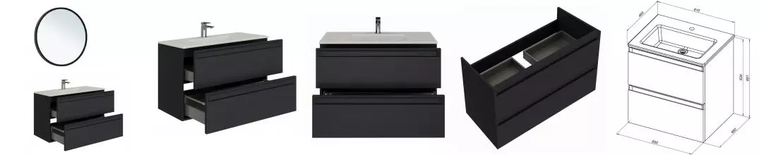 Мебель для ванной подвесная «Allen Brau» Eclipse 2.0 60 anthracite matt Мебель для ванной подвесная «Allen Brau» Eclipse 2.0 60 anthracite matt