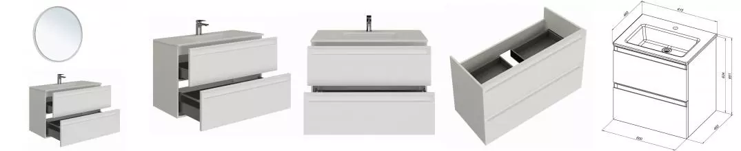 Мебель для ванной подвесная «Allen Brau» Eclipse 2.0 60 white matt Мебель для ванной подвесная «Allen Brau» Eclipse 2.0 60 white matt