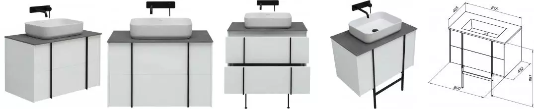 Тумба с раковиной «Allen Brau» Reality 80 подвесная white matt