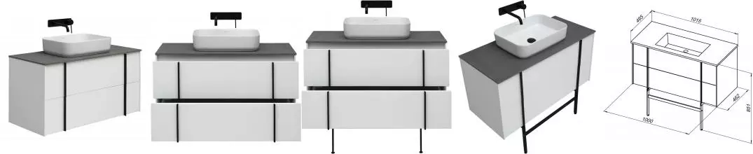 Тумба с раковиной «Allen Brau» Reality 100 подвесная white matt