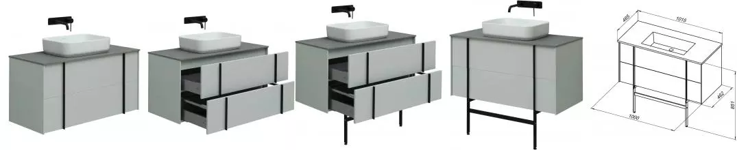 Тумба с раковиной «Allen Brau» Reality 100 подвесная papyrus white matt