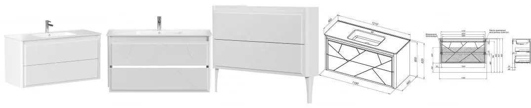 Тумба с раковиной «Allen Brau» Paris 120 (Paris 120) подвесная белая матовая Тумба с раковиной «Allen Brau» Paris 120 (Paris 120) подвесная белая матовая