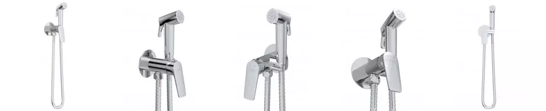 Смеситель с гигиеническим душем «Belbagno» LINER-DIF-01 хром