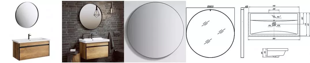 Мебель для ванной подвесная «Aqwella» Urban 100 дуб балтийский